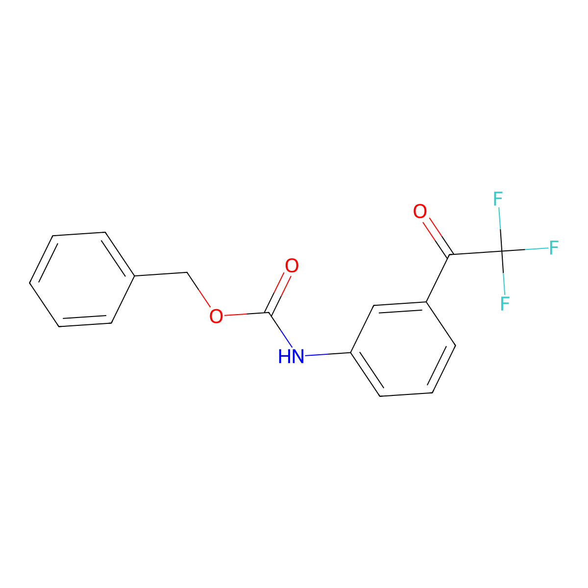 benzyl N-[3-(2,2,2-trifluoroacetyl)phenyl]carbamate molecular structure, CAS 2680725-75-9