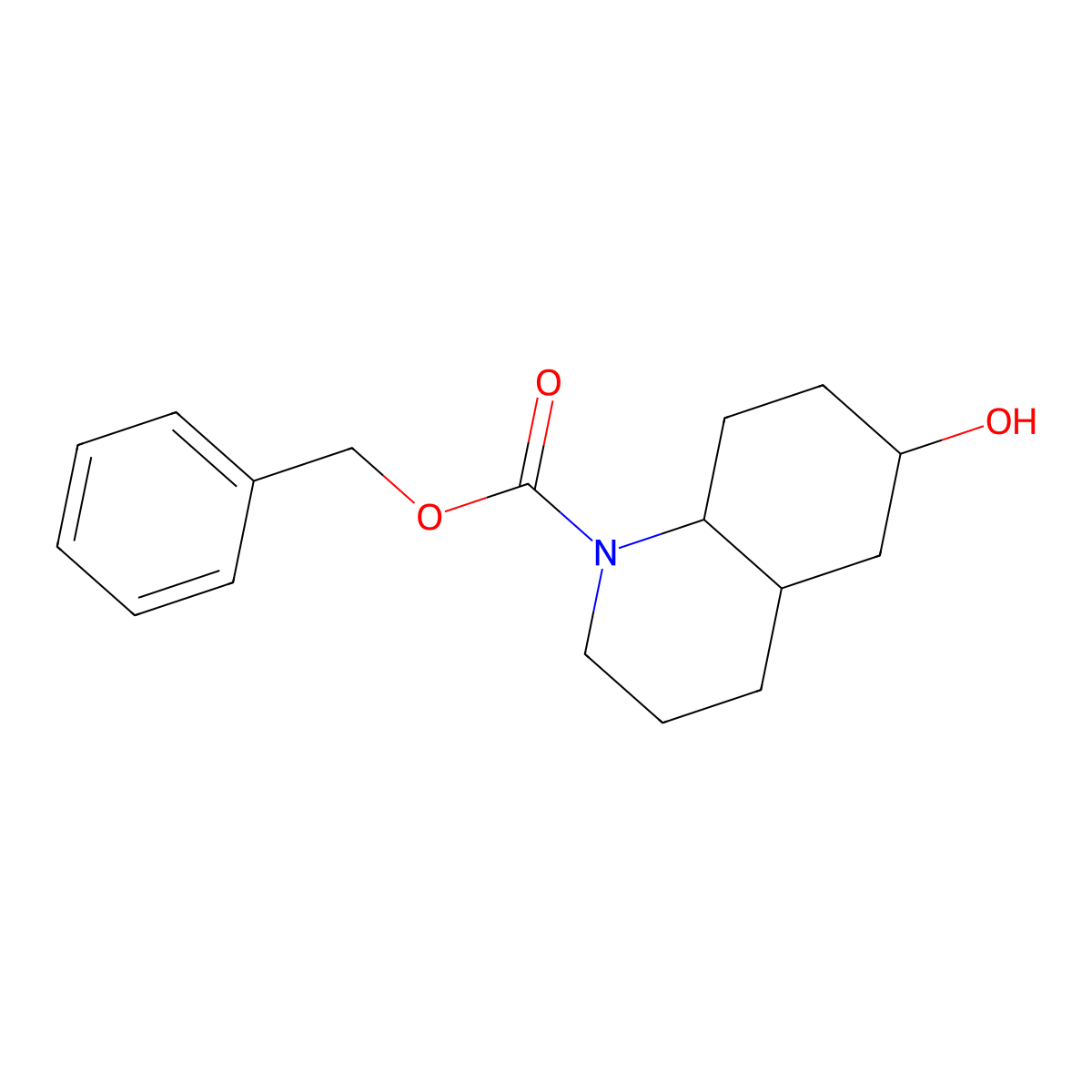 Benzyl 6-hydroxy-decahydroquinoline-1-carboxylate molecular structure, CAS 2680725-80-6