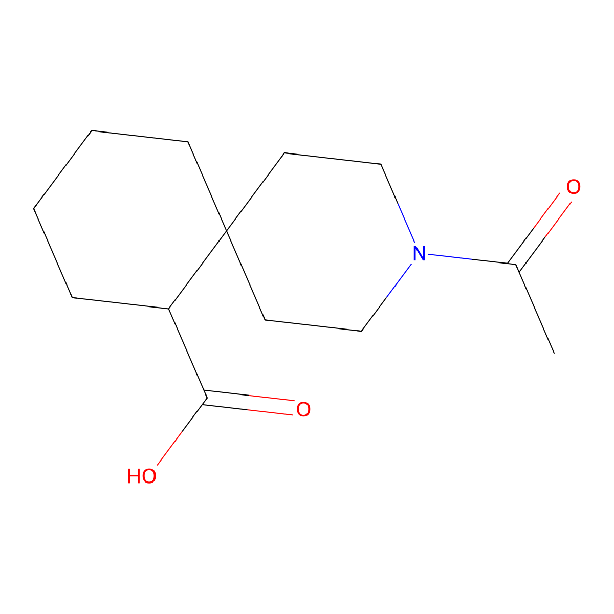 3-Acetyl-3-azaspiro[5.5]undecane-7-carboxylic acid molecular structure, CAS 2680725-83-9