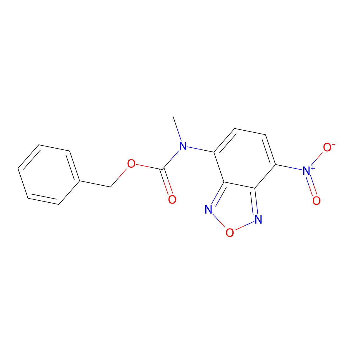 benzyl N-methyl-N-(7-nitro-2,1,3-benzoxadiazol-4-yl)carbamate molecular structure, CAS 2680726-16-1