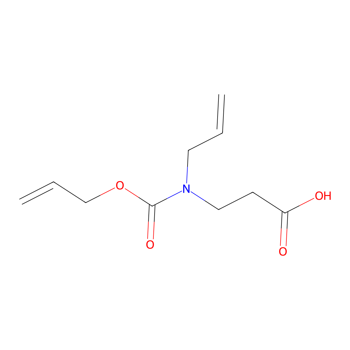 3-[(Prop-2-en-1-yl)[(prop-2-en-1-yloxy)carbonyl]amino]propanoic acid molecular structure, CAS 2680726-40-1
