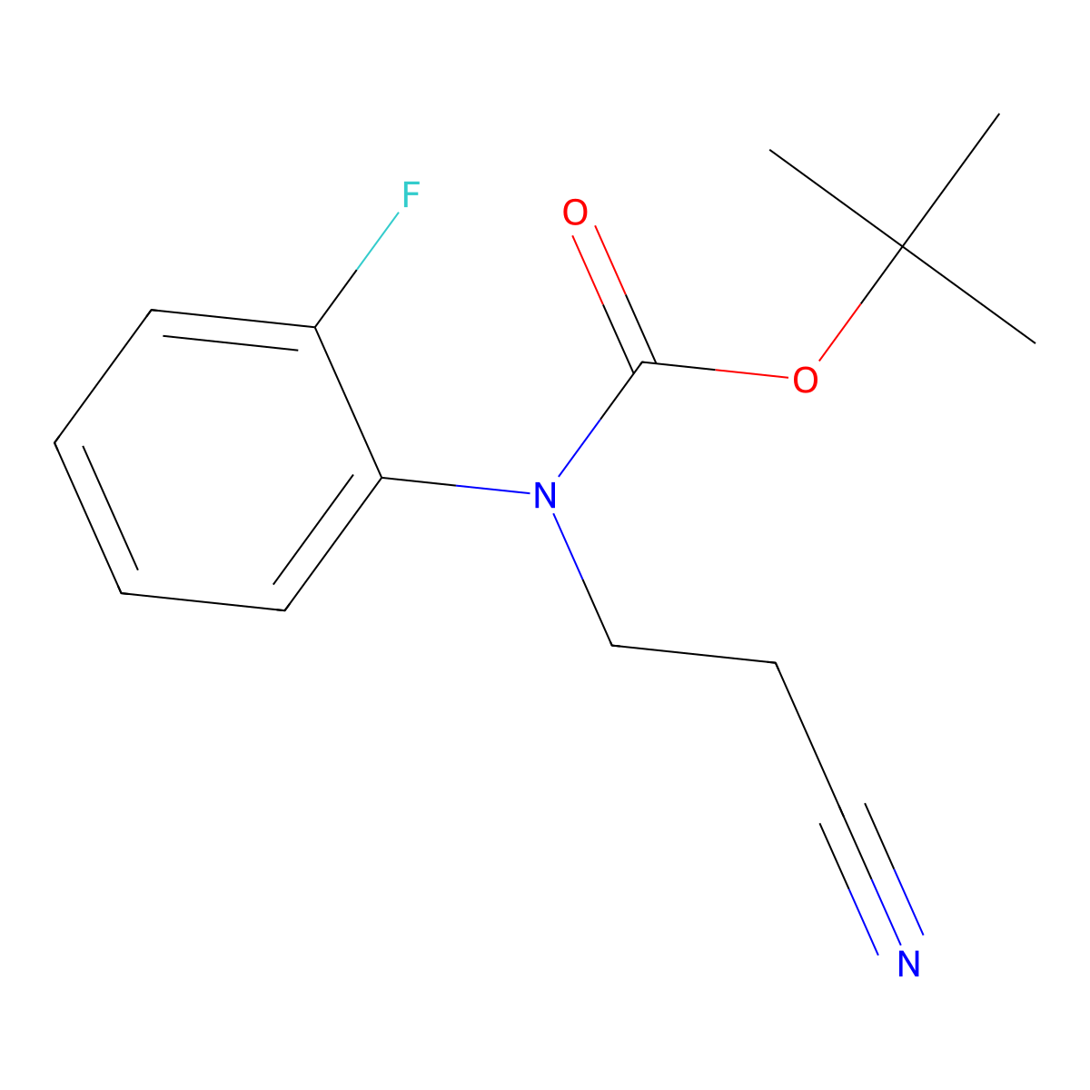tert-butyl N-(2-cyanoethyl)-N-(2-fluorophenyl)carbamate molecular structure, CAS 2680726-71-8