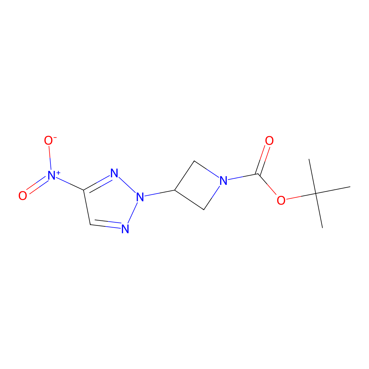 tert-butyl 3-(4-nitro-2H-1,2,3-triazol-2-yl)azetidine-1-carboxylate molecular structure, CAS 2680726-81-0