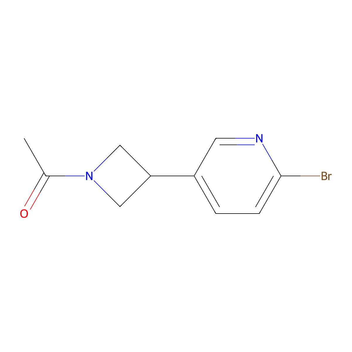 1-[3-(6-Bromopyridin-3-yl)azetidin-1-yl]ethan-1-one molecular structure, CAS 2680727-13-1