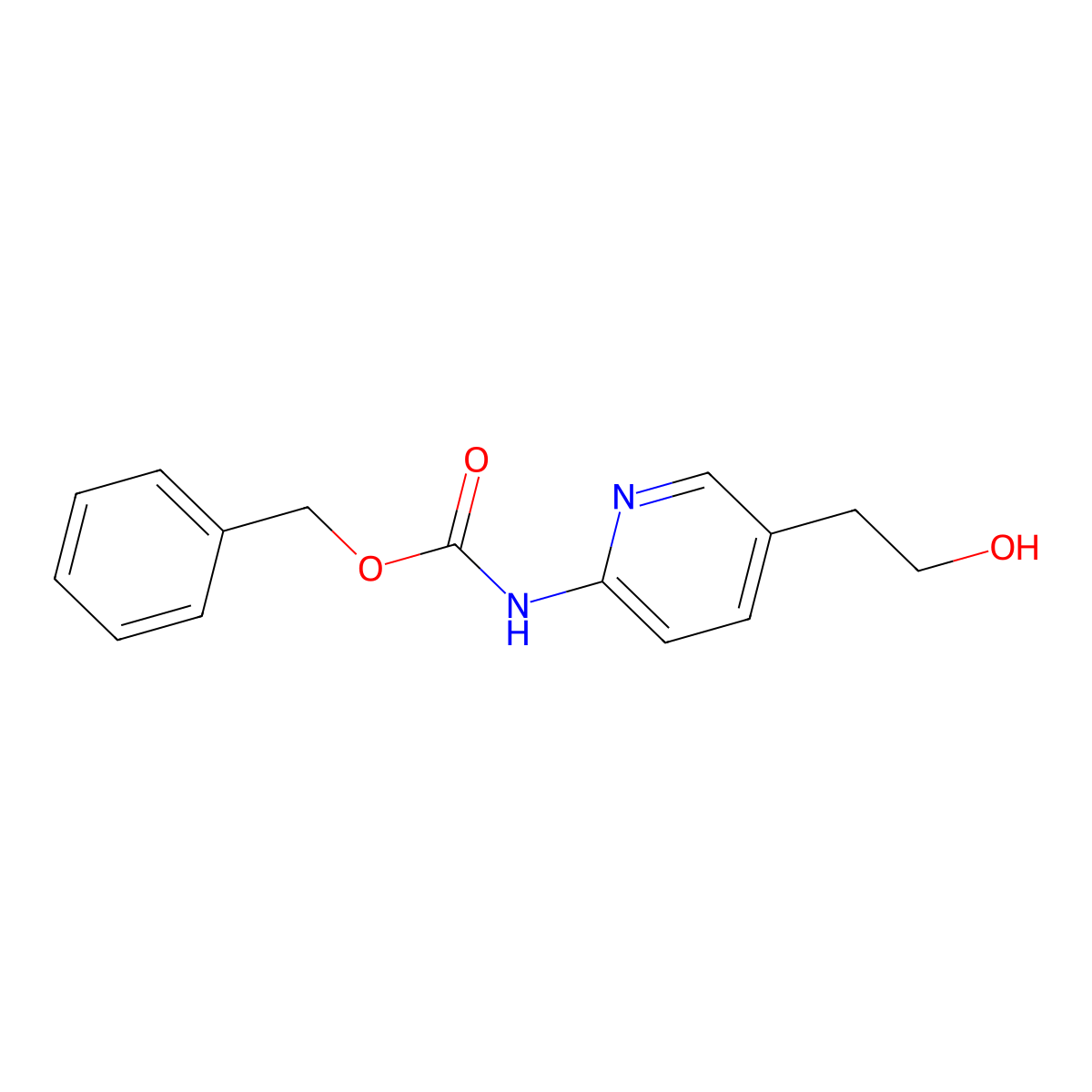 benzyl N-[5-(2-hydroxyethyl)pyridin-2-yl]carbamate molecular structure, CAS 2680727-16-4