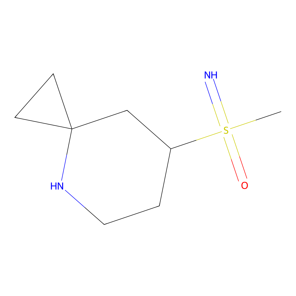 {4-Azaspiro[2.5]octan-7-yl}(imino)methyl-lambda6-sulfanone molecular structure, CAS 2680727-17-5