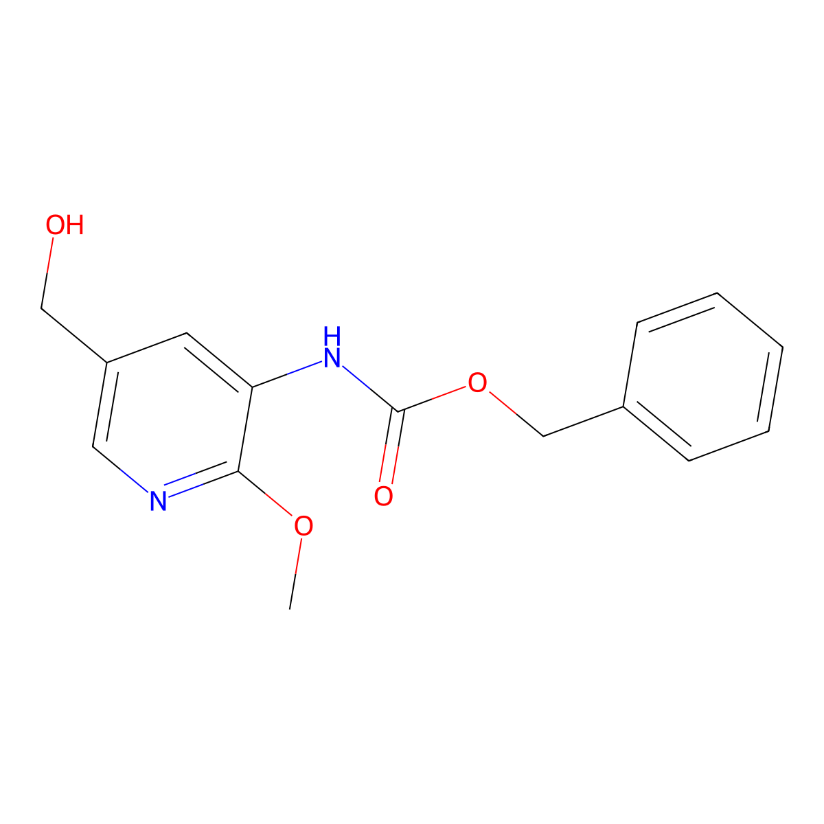 benzyl N-[5-(hydroxymethyl)-2-methoxypyridin-3-yl]carbamate molecular structure, CAS 2680727-19-7