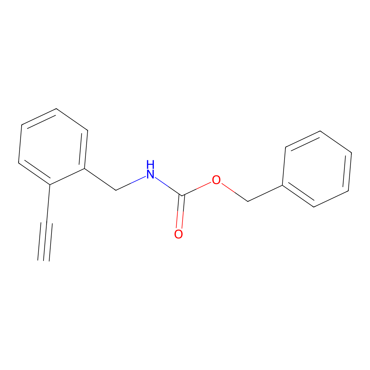 benzyl N-[(2-ethynylphenyl)methyl]carbamate molecular structure, CAS 2680727-38-0