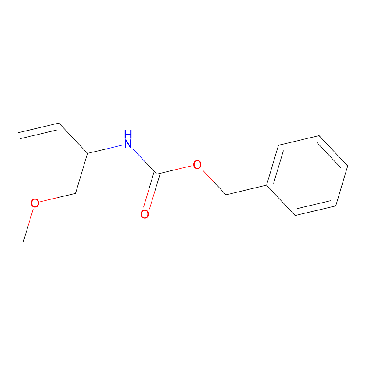 benzyl N-(1-methoxybut-3-en-2-yl)carbamate molecular structure, CAS 2680727-50-6