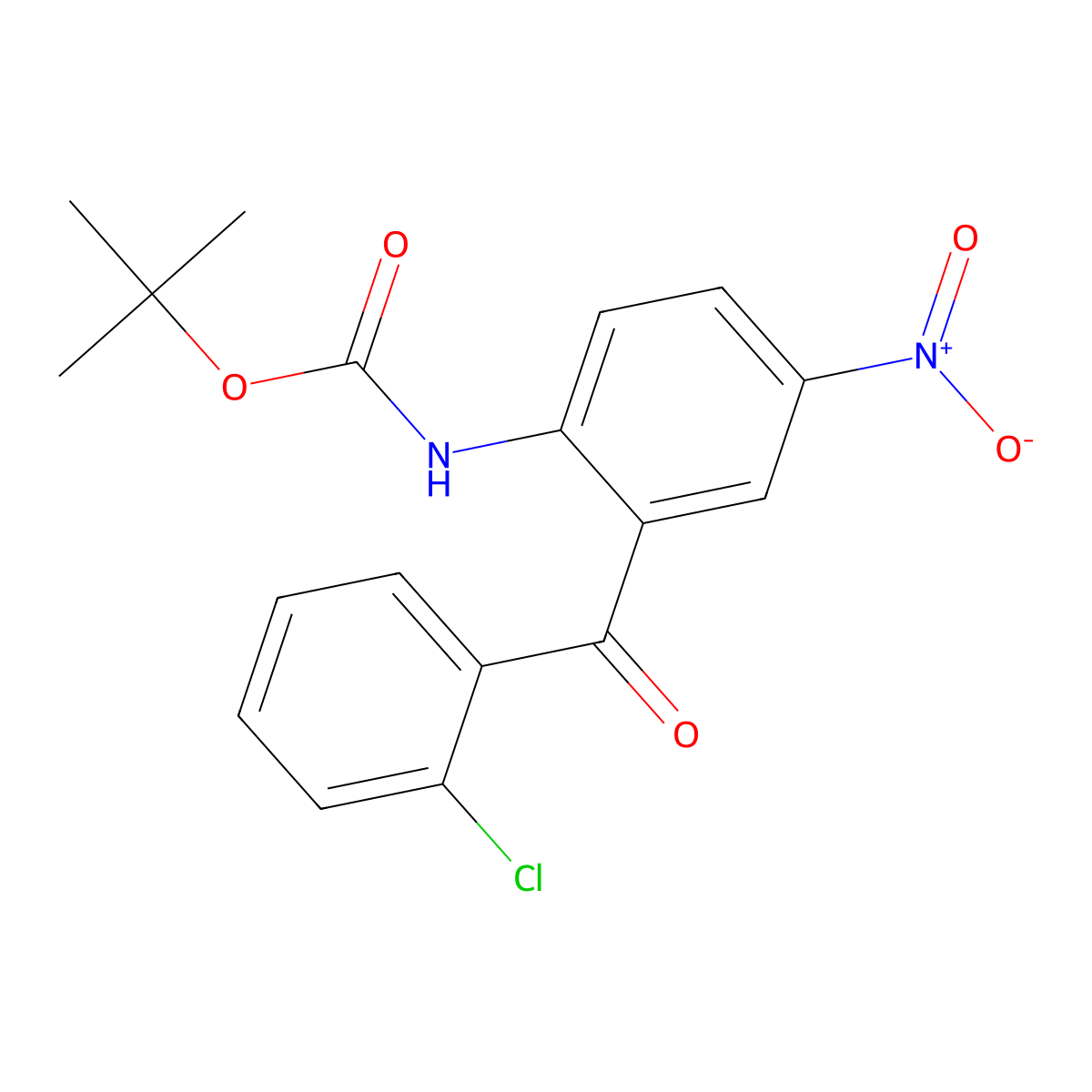 tert-butyl N-[2-(2-chlorobenzoyl)-4-nitrophenyl]carbamate molecular structure, CAS 2680727-74-4