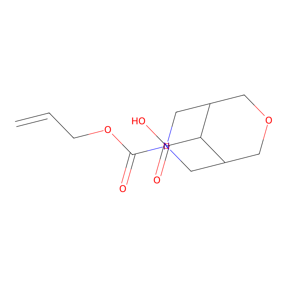 7-[(Prop-2-en-1-yloxy)carbonyl]-3-oxa-7-azabicyclo[3.3.1]nonane-9-carboxylic acid molecular structure, CAS 2680727-82-4