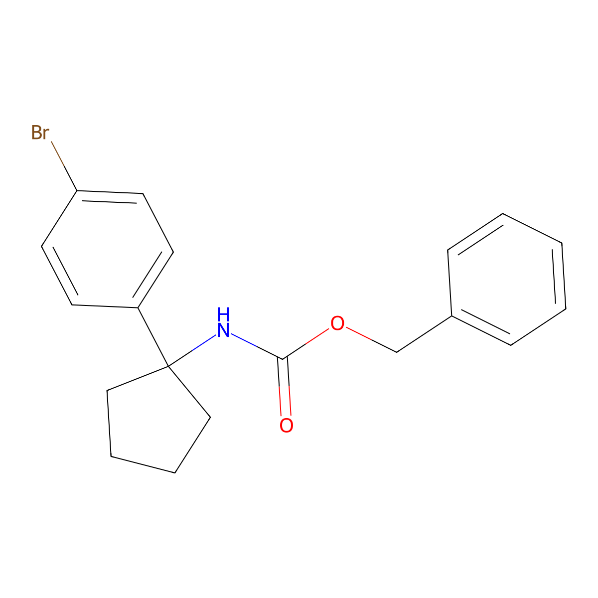 benzyl N-[1-(4-bromophenyl)cyclopentyl]carbamate molecular structure, CAS 2680727-87-9