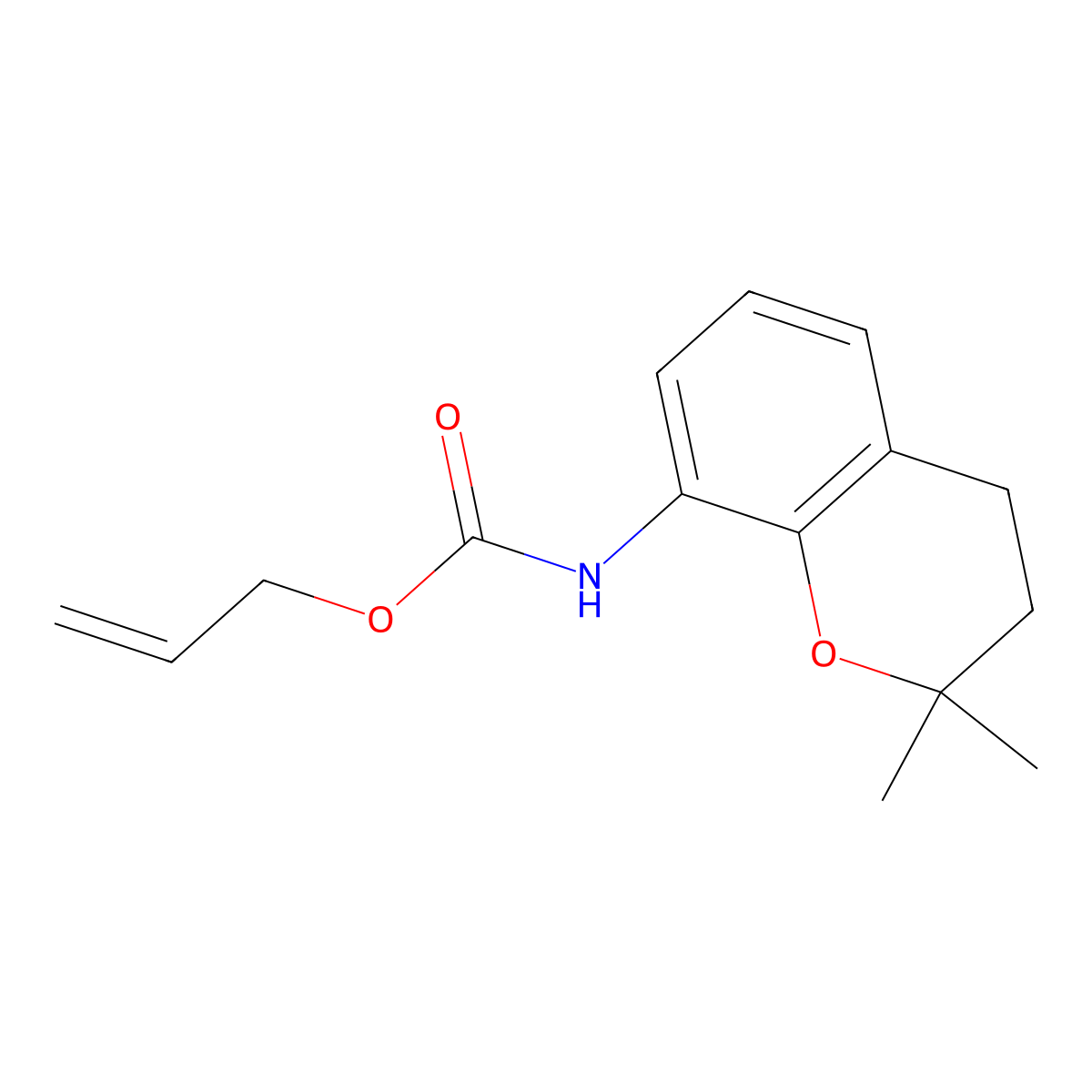prop-2-en-1-yl N-(2,2-dimethyl-3,4-dihydro-2H-1-benzopyran-8-yl)carbamate molecular structure, CAS 2680727-91-5