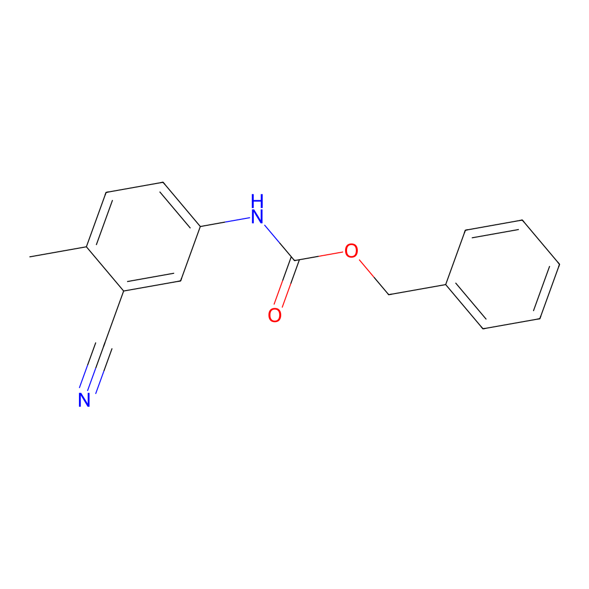 benzyl N-(3-cyano-4-methylphenyl)carbamate molecular structure, CAS 2680728-00-9