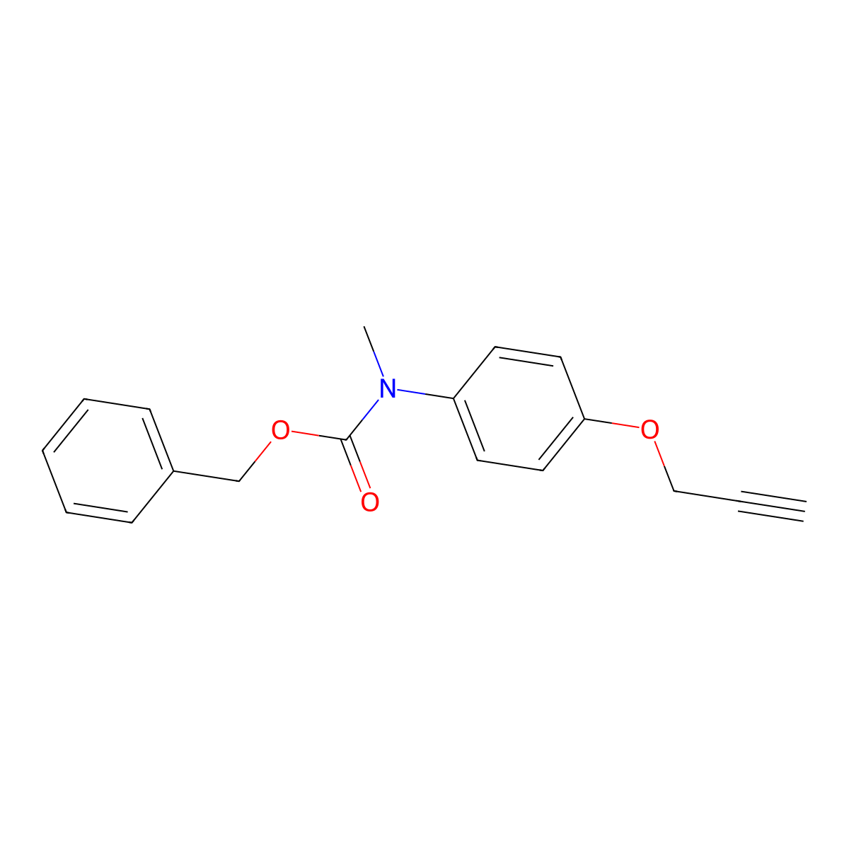 benzyl N-methyl-N-[4-(prop-2-yn-1-yloxy)phenyl]carbamate molecular structure, CAS 2680728-06-5