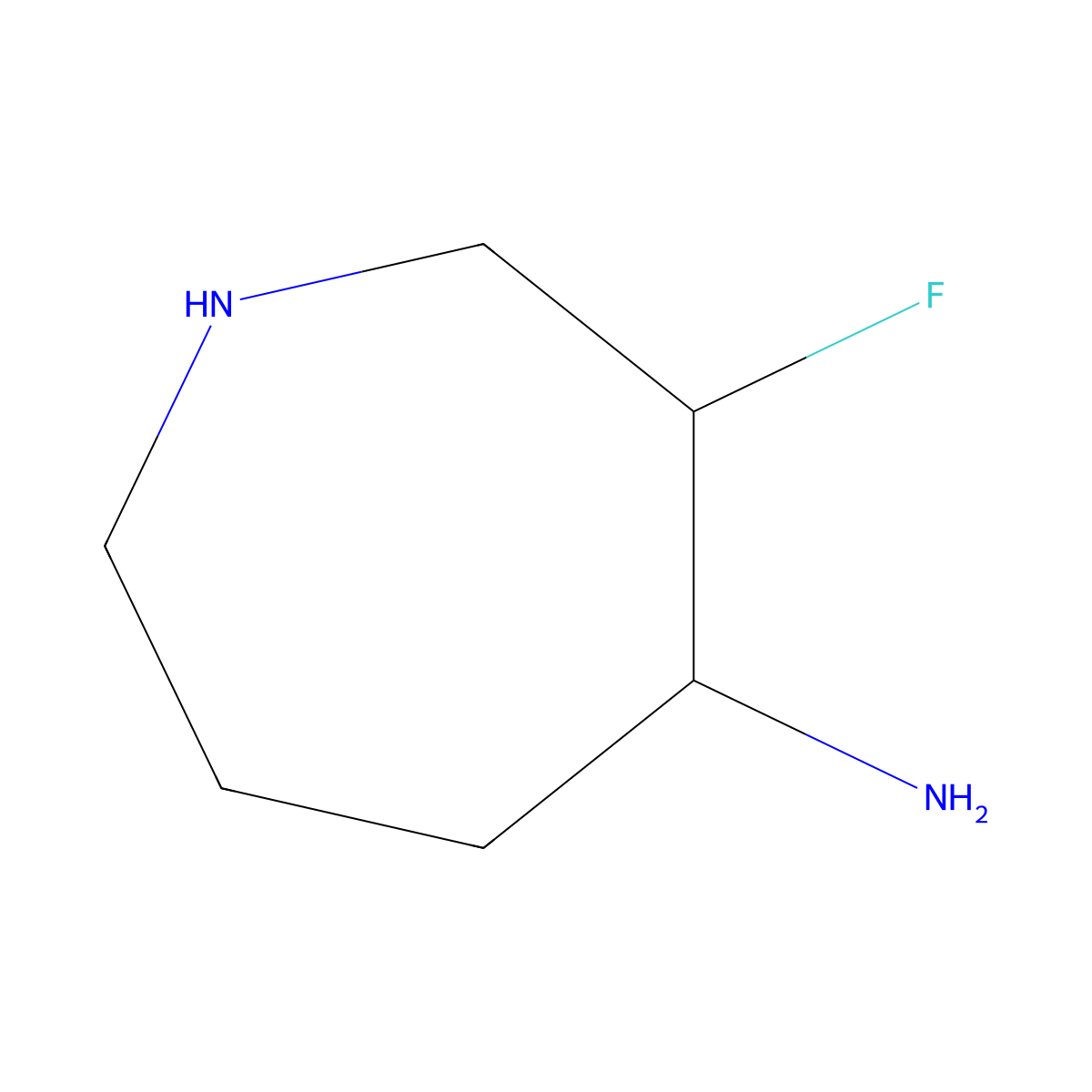 3-Fluoroazepan-4-amine molecular structure, CAS 2680728-16-7