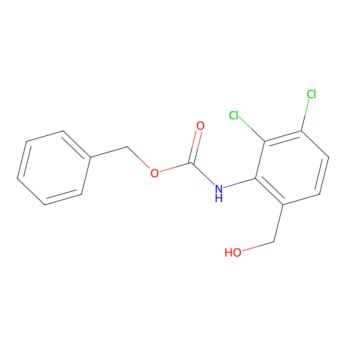 benzyl N-[2,3-dichloro-6-(hydroxymethyl)phenyl]carbamate molecular structure, CAS 2680728-40-7