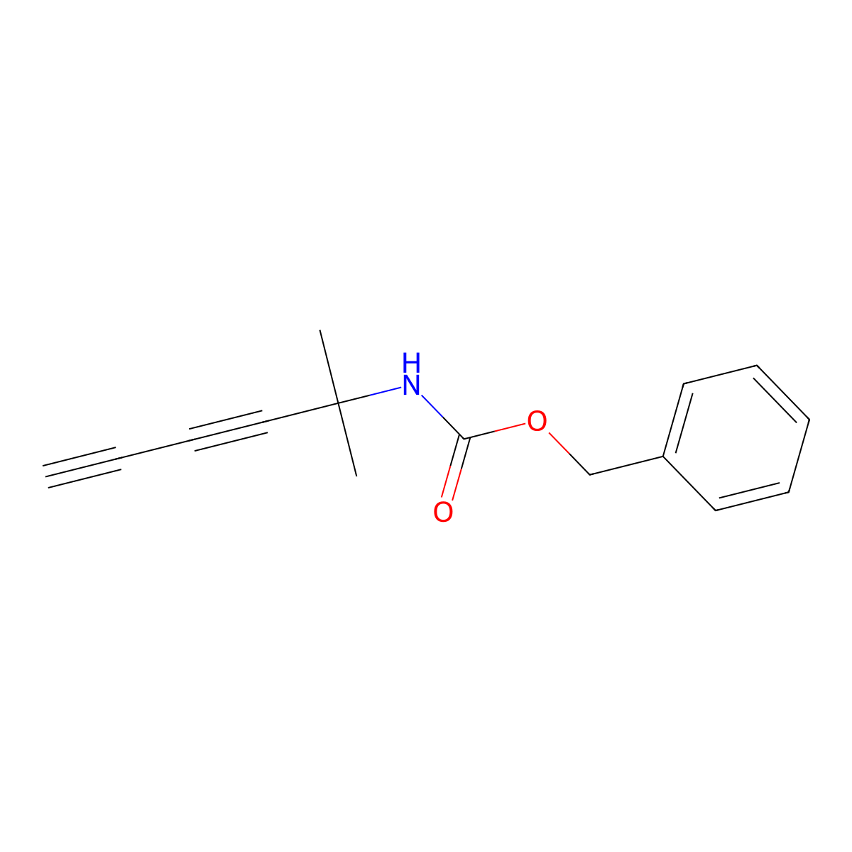 benzyl N-(2-methylhexa-3,5-diyn-2-yl)carbamate molecular structure, CAS 2680728-42-9