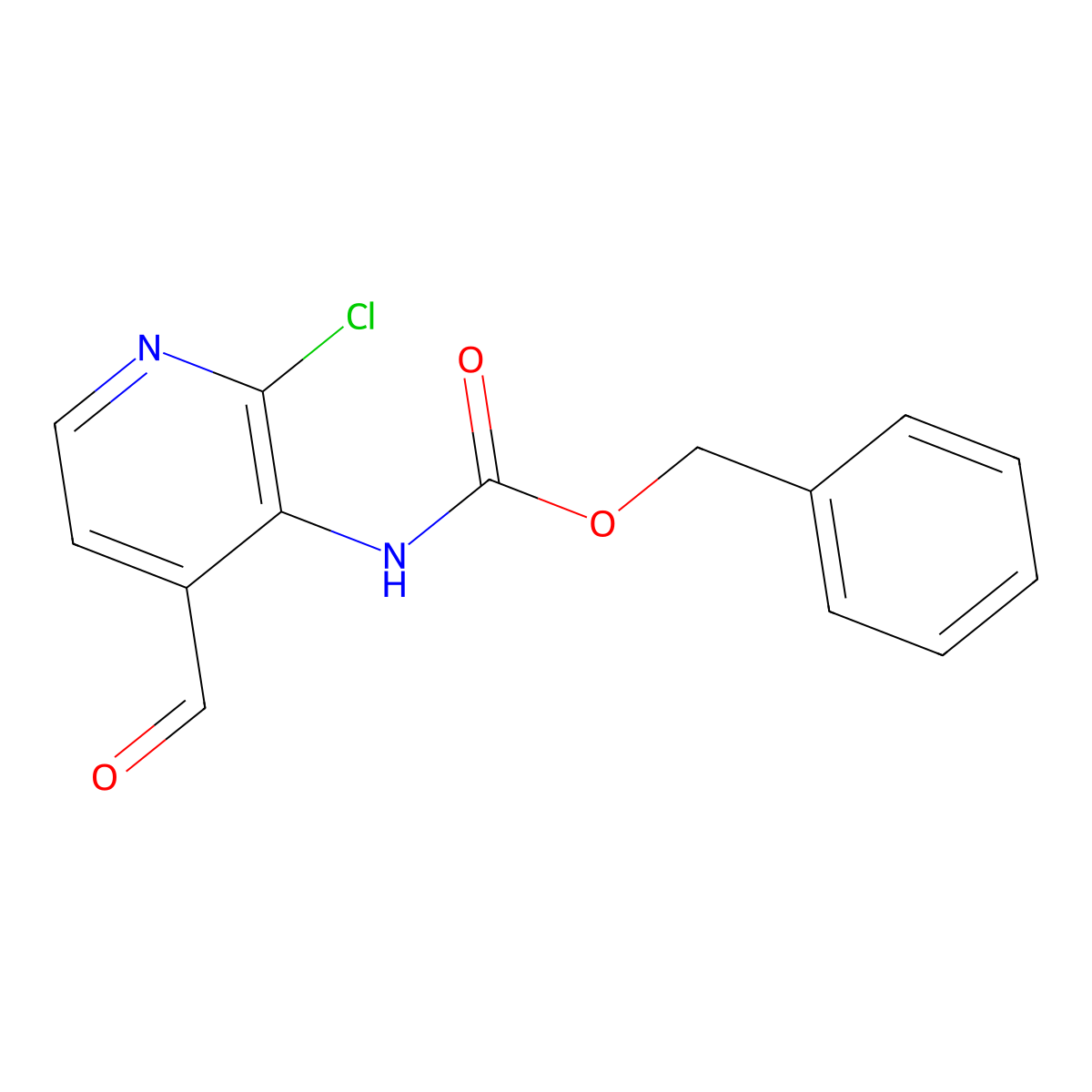 benzyl N-(2-chloro-4-formylpyridin-3-yl)carbamate molecular structure, CAS 2680728-50-9