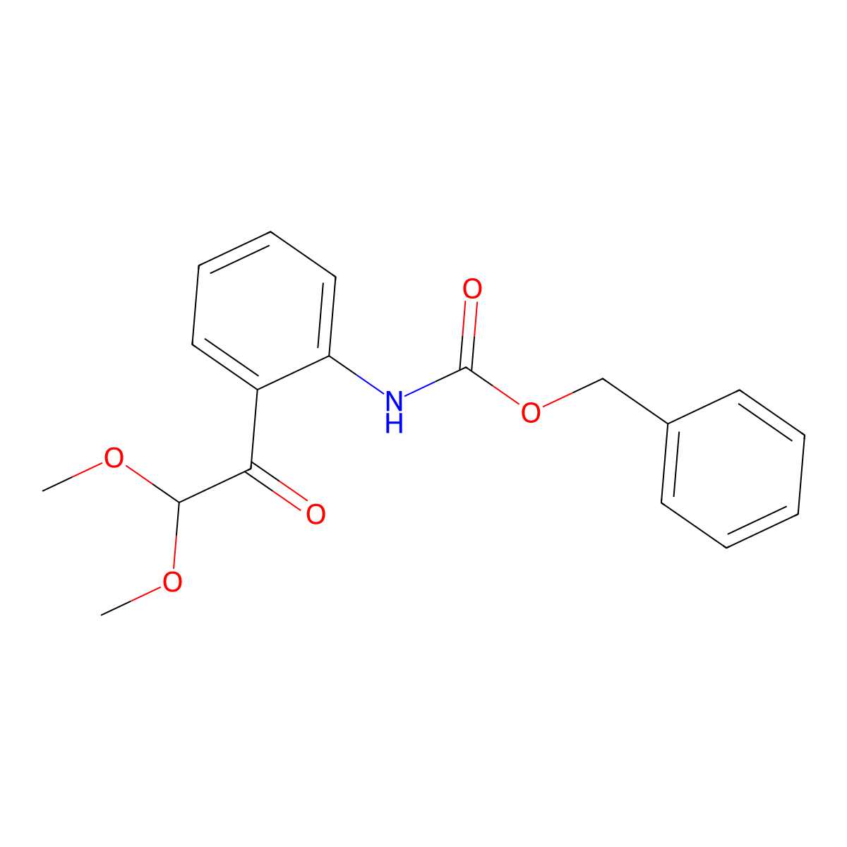 benzyl N-[2-(2,2-dimethoxyacetyl)phenyl]carbamate molecular structure, CAS 2680728-53-2