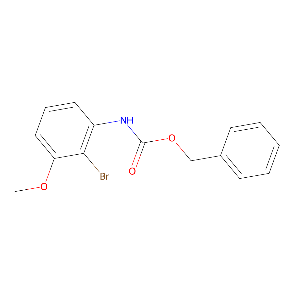 benzyl N-(2-bromo-3-methoxyphenyl)carbamate molecular structure, CAS 2680728-70-3