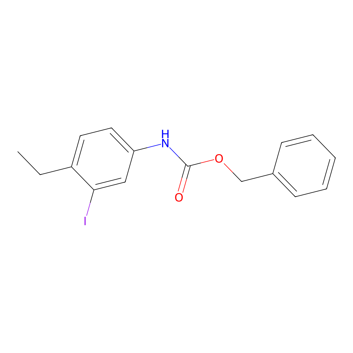 benzyl N-(4-ethyl-3-iodophenyl)carbamate molecular structure, CAS 2680728-74-7