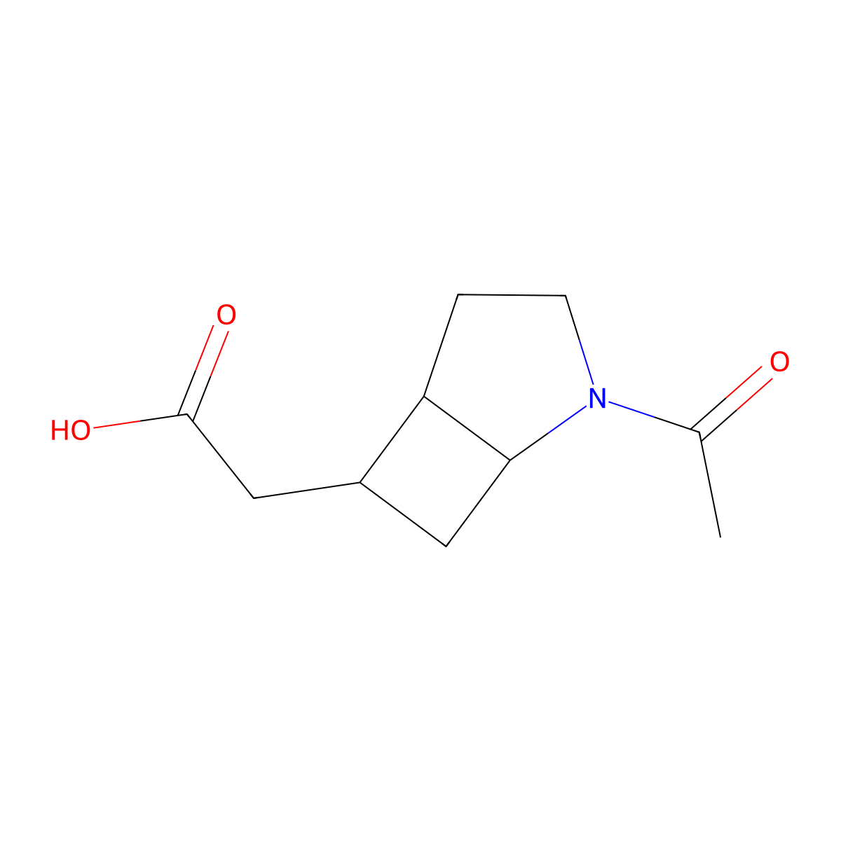 2-{2-Acetyl-2-azabicyclo[3.2.0]heptan-6-yl}acetic acid molecular structure, CAS 2680728-83-8