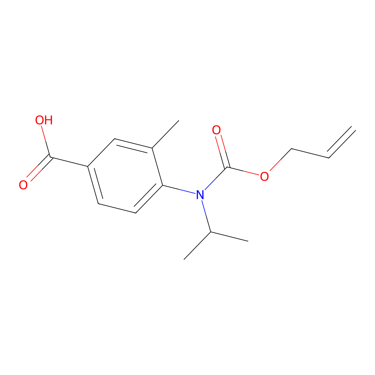 3-Methyl-4-{[(prop-2-en-1-yloxy)carbonyl](propan-2-yl)amino}benzoic acid molecular structure, CAS 2680728-92-9