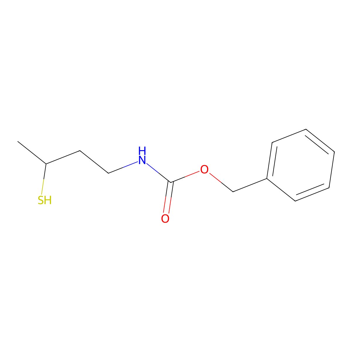 benzyl N-(3-sulfanylbutyl)carbamate molecular structure, CAS 2680729-08-0