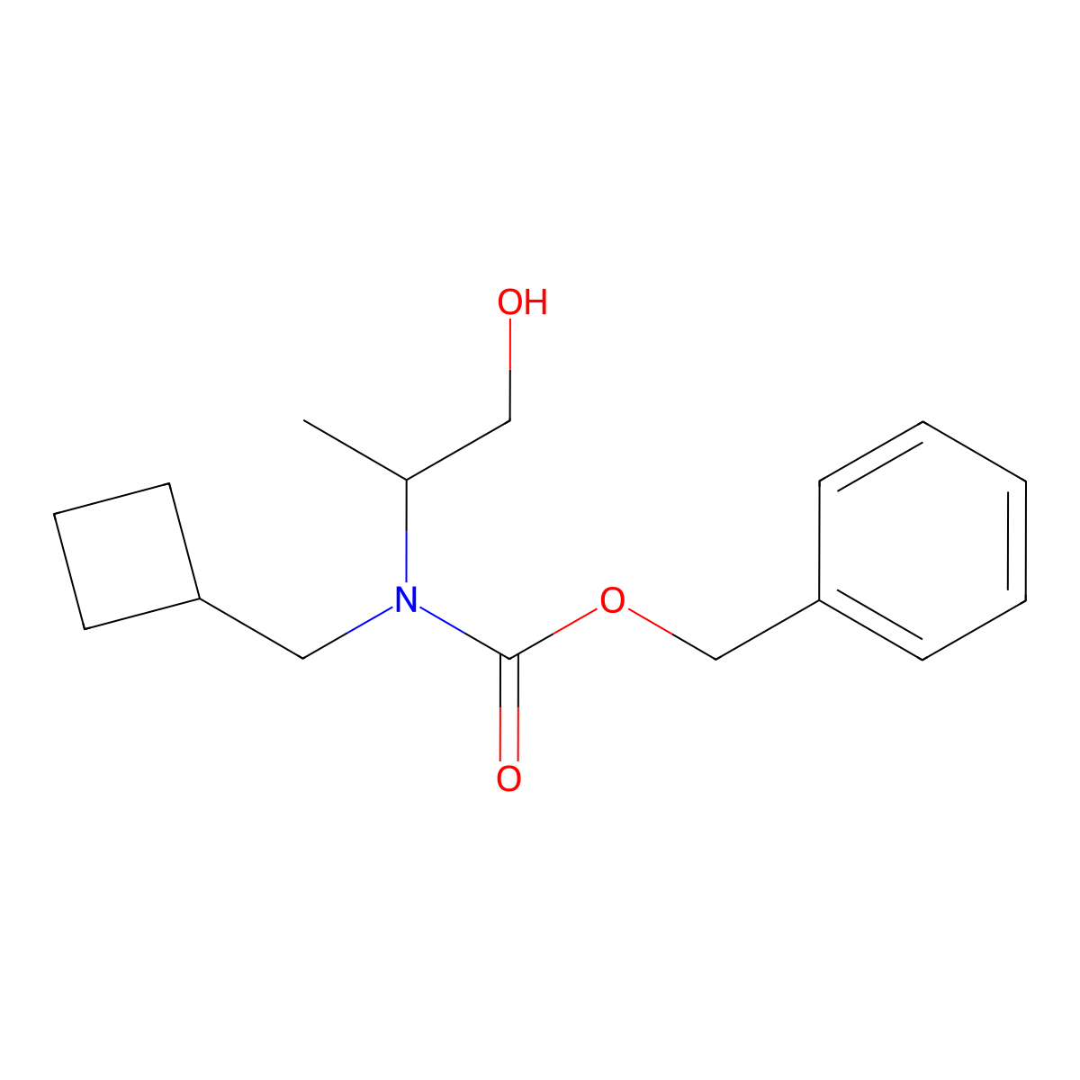 benzyl N-(cyclobutylmethyl)-N-(1-hydroxypropan-2-yl)carbamate molecular structure, CAS 2680729-10-4
