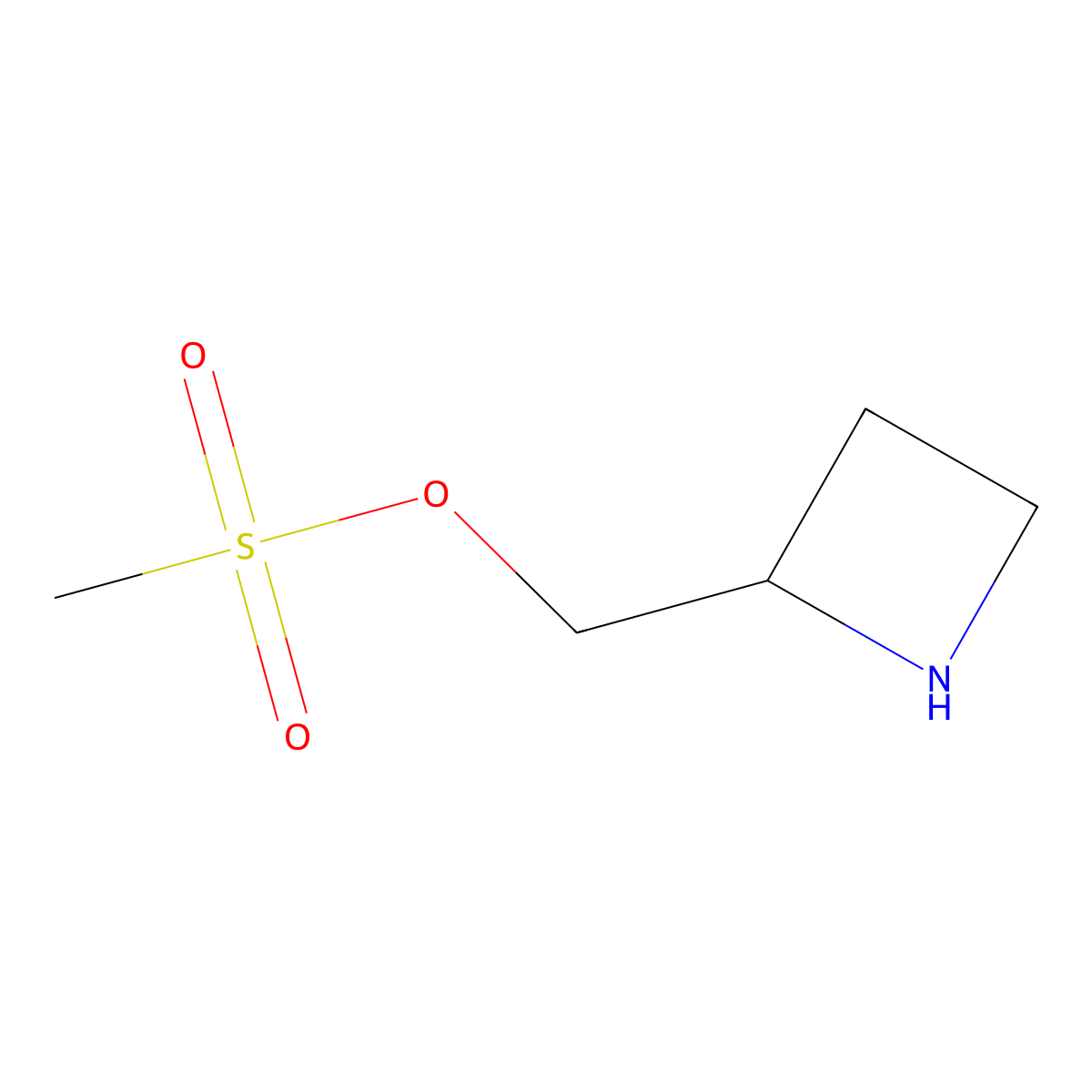 (Azetidin-2-yl)methyl methanesulfonate molecular structure, CAS 2680729-12-6
