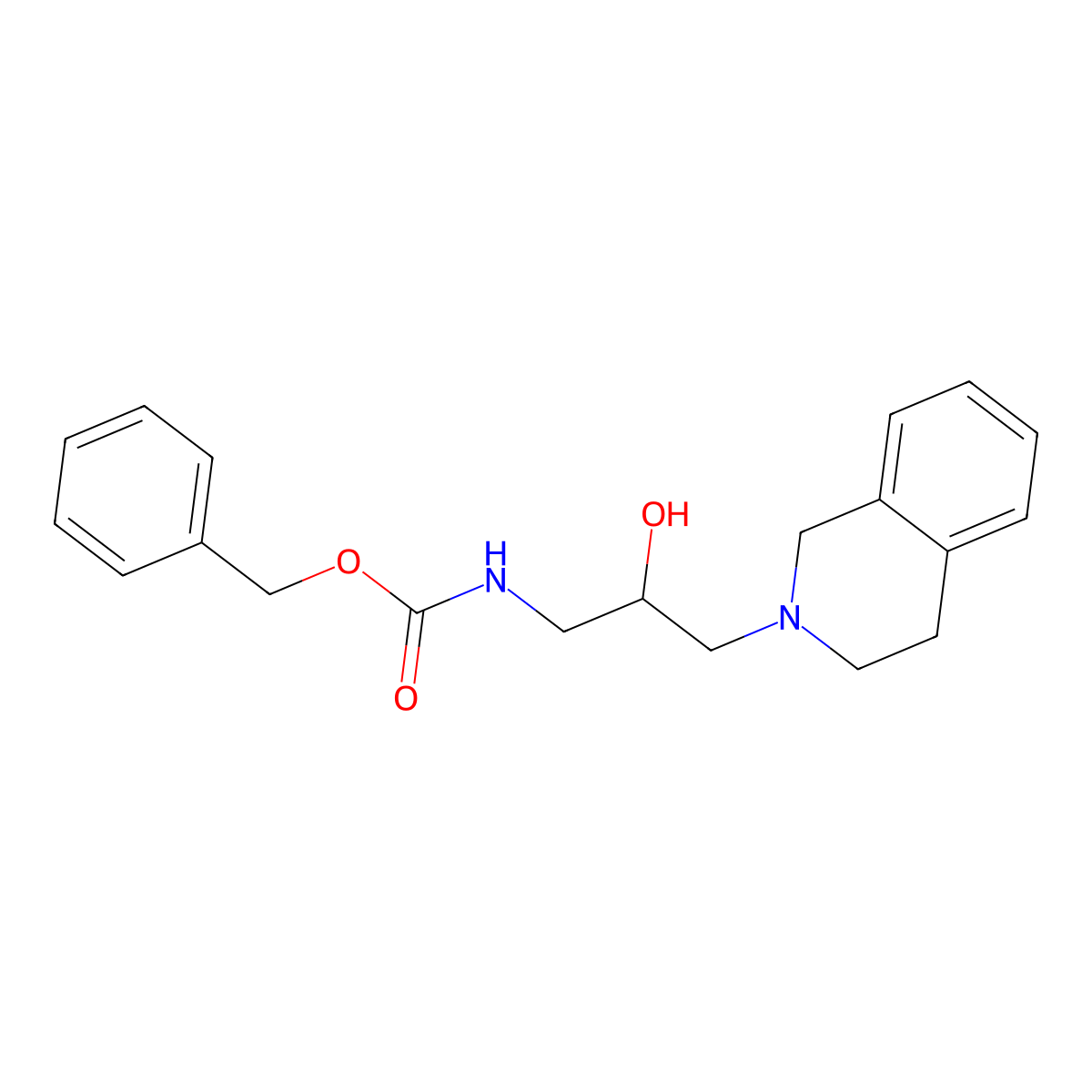 benzyl N-[2-hydroxy-3-(1,2,3,4-tetrahydroisoquinolin-2-yl)propyl]carbamate molecular structure, CAS 2680729-26-2
