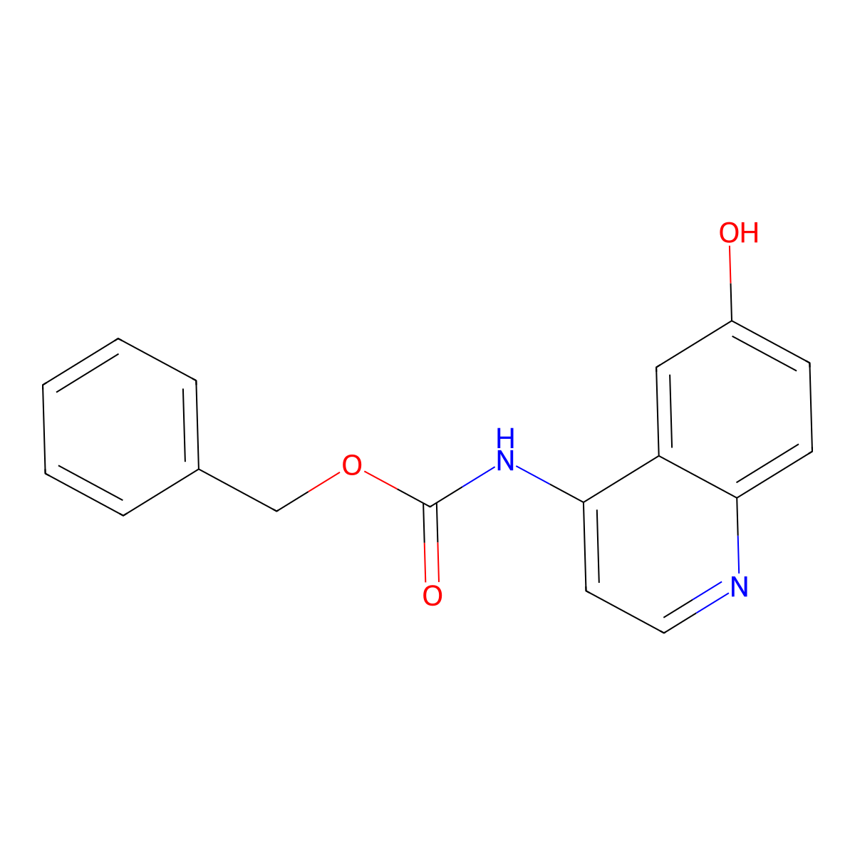 benzyl N-(6-hydroxyquinolin-4-yl)carbamate molecular structure, CAS 2680729-78-4