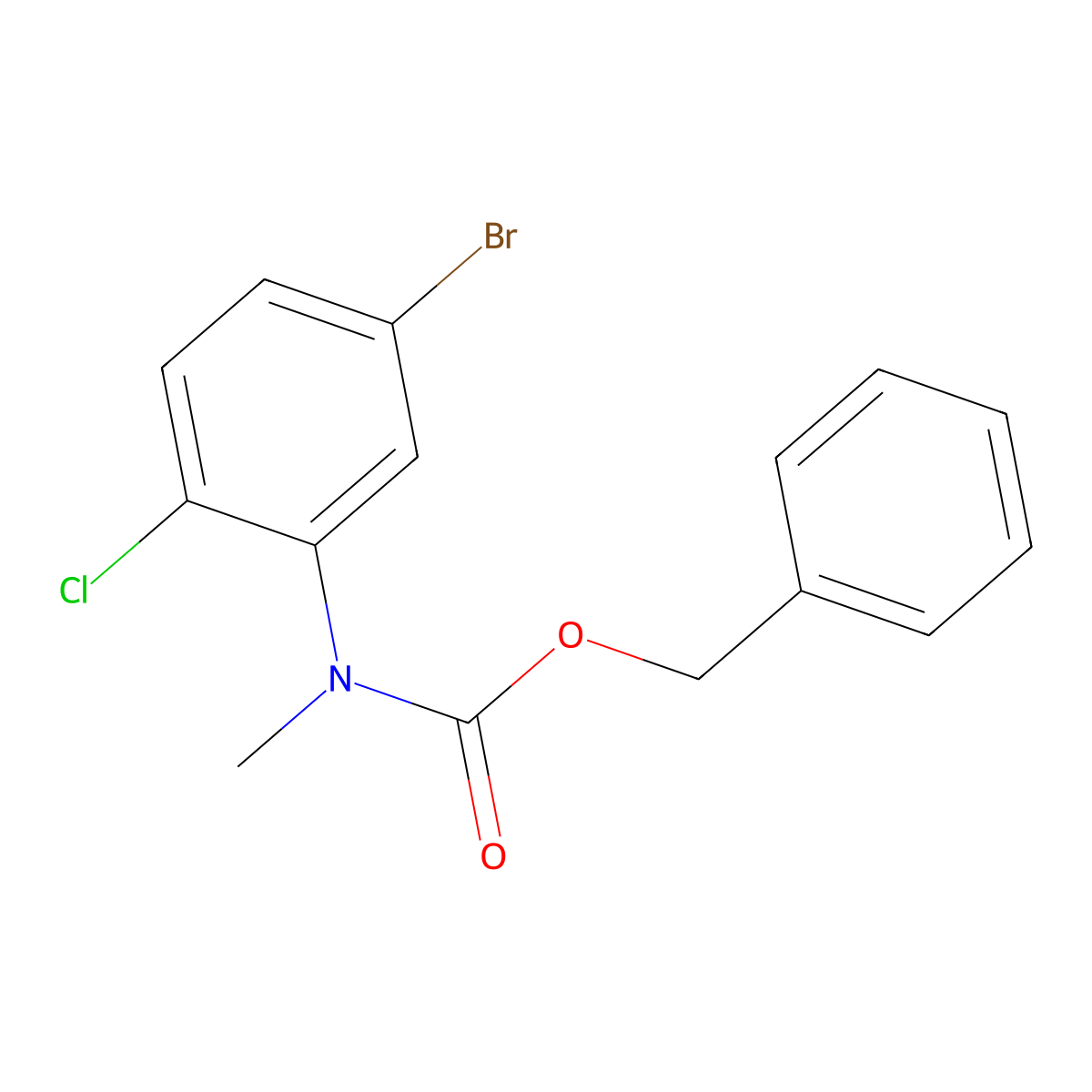 benzyl N-(5-bromo-2-chlorophenyl)-N-methylcarbamate molecular structure, CAS 2680729-79-5