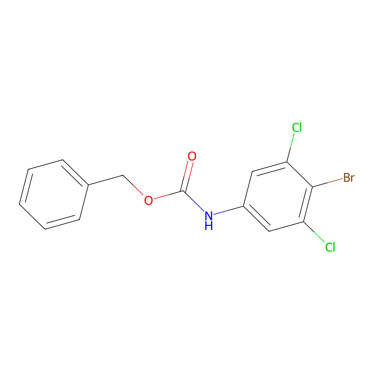 benzyl N-(4-bromo-3,5-dichlorophenyl)carbamate molecular structure, CAS 2680729-95-5