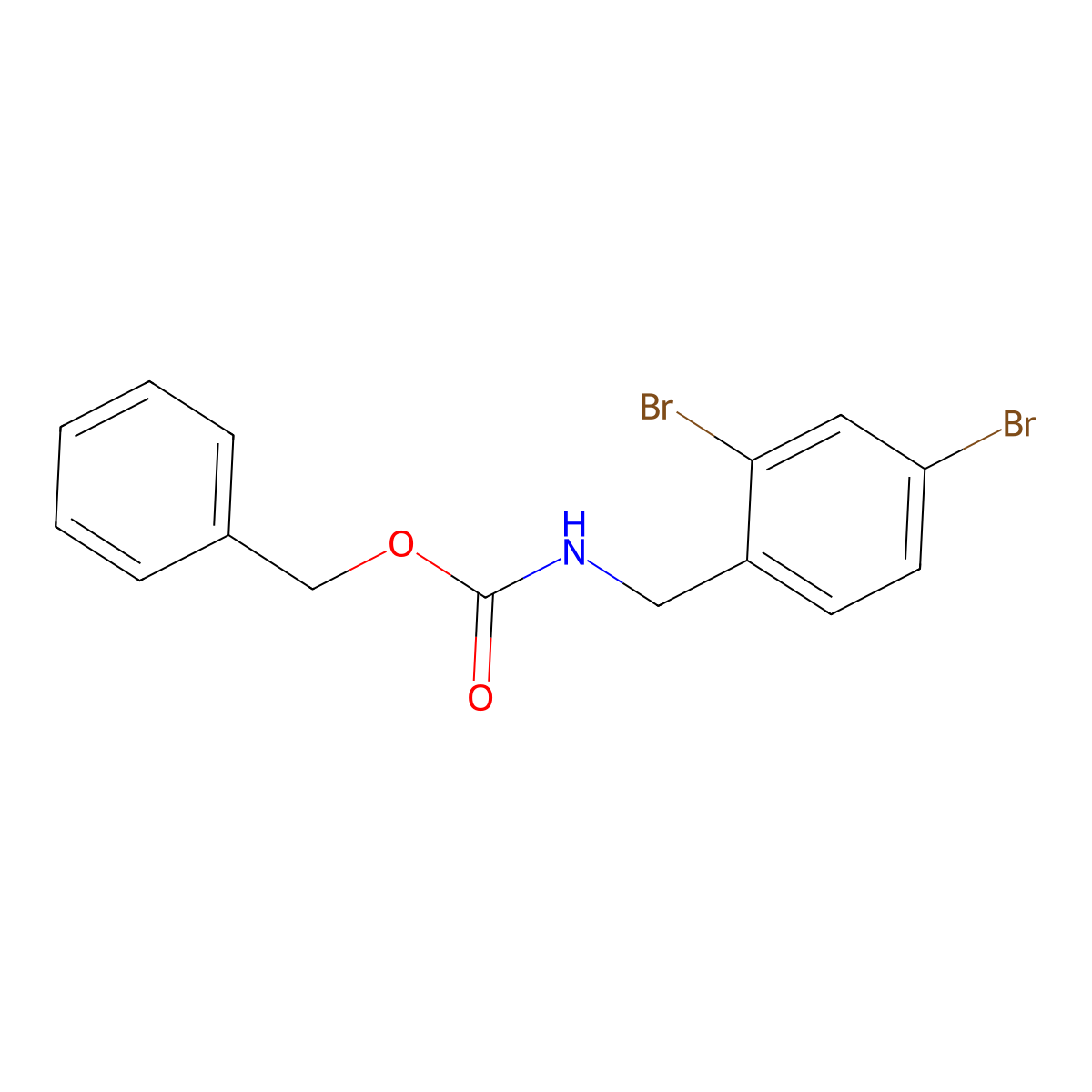 benzyl N-[(2,4-dibromophenyl)methyl]carbamate molecular structure, CAS 2680730-07-6