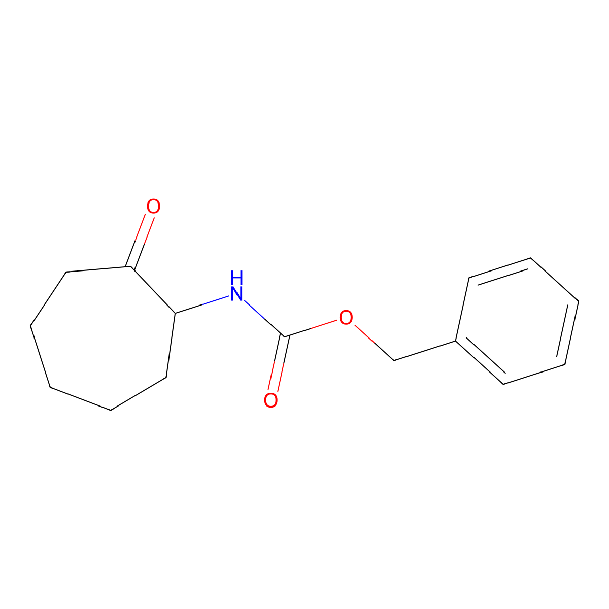 benzyl N-(2-oxocycloheptyl)carbamate molecular structure, CAS 2680730-08-7