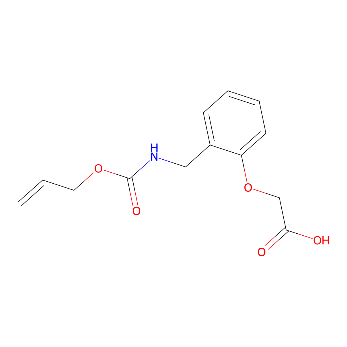 2-[2-({[(Prop-2-en-1-yloxy)carbonyl]amino}methyl)phenoxy]acetic acid molecular structure, CAS 2680730-09-8