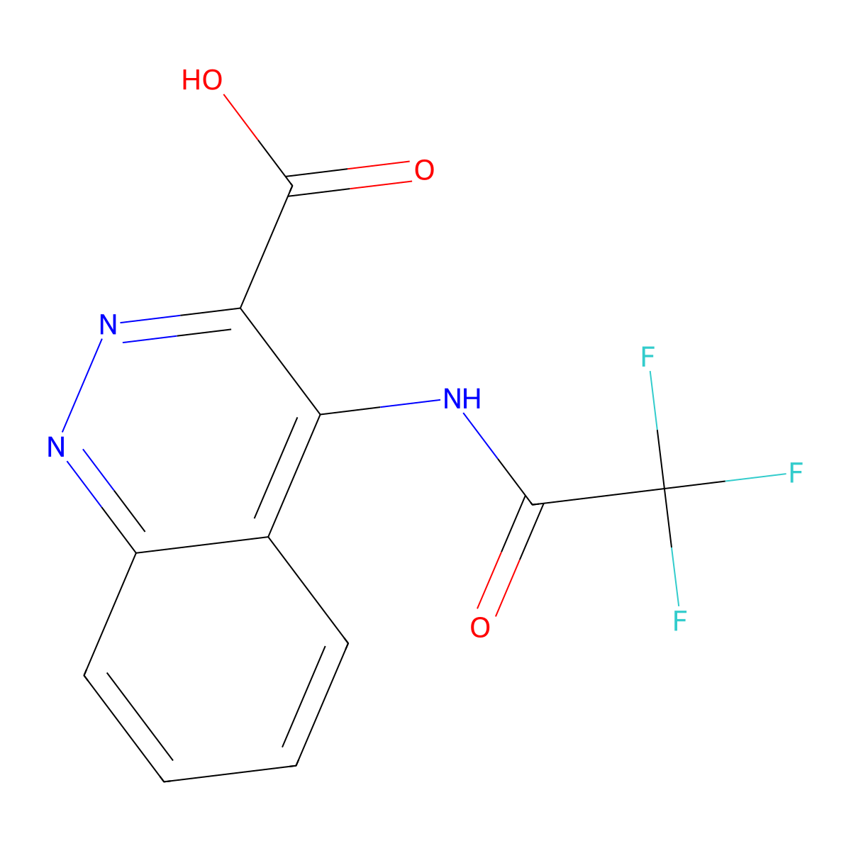 4-(2,2,2-Trifluoroacetamido)cinnoline-3-carboxylic acid molecular structure, CAS 2680730-20-3