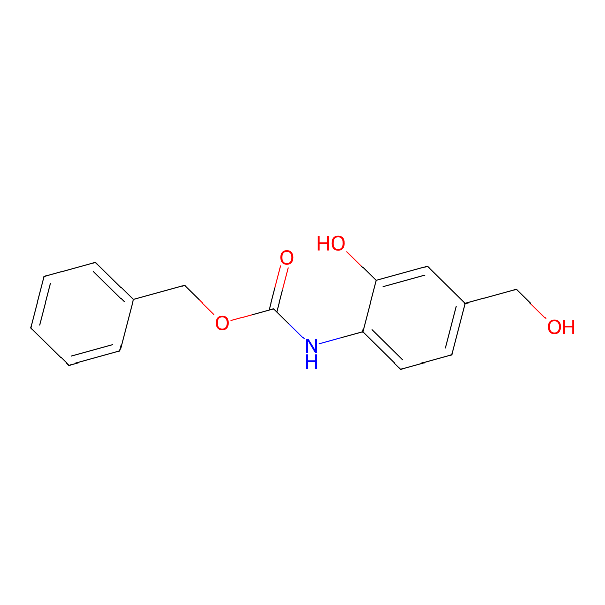 benzyl N-[2-hydroxy-4-(hydroxymethyl)phenyl]carbamate molecular structure, CAS 2680730-33-8