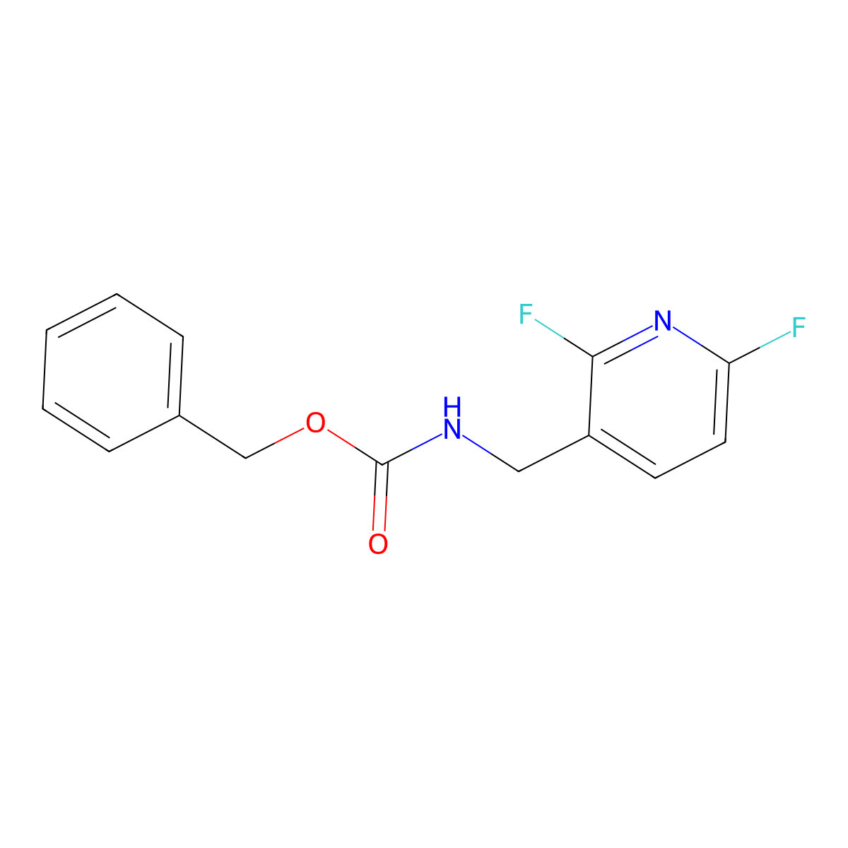 benzyl N-[(2,6-difluoropyridin-3-yl)methyl]carbamate molecular structure, CAS 2680730-60-1