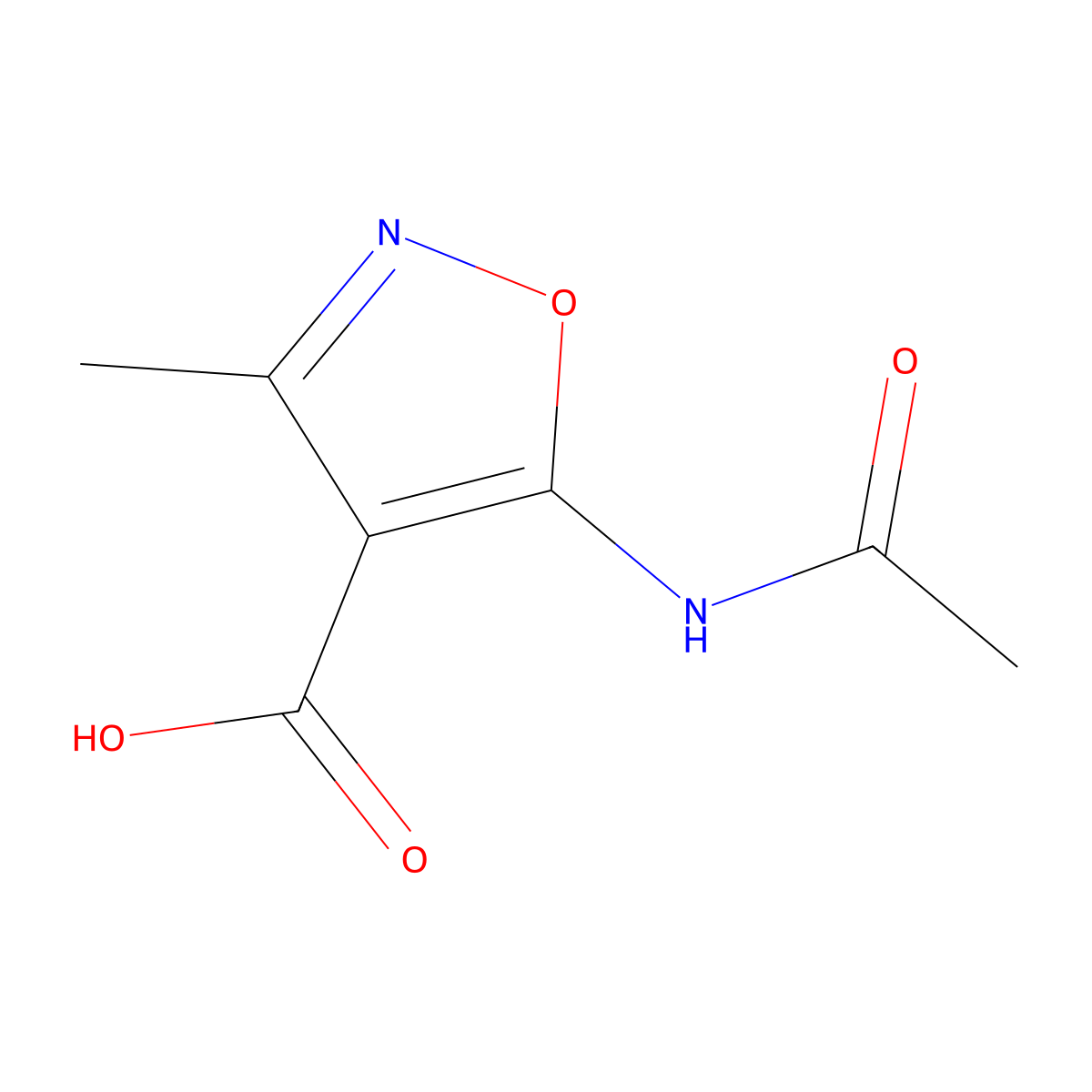 5-Acetamido-3-methyl-1,2-oxazole-4-carboxylic acid molecular structure, CAS 2680730-76-9