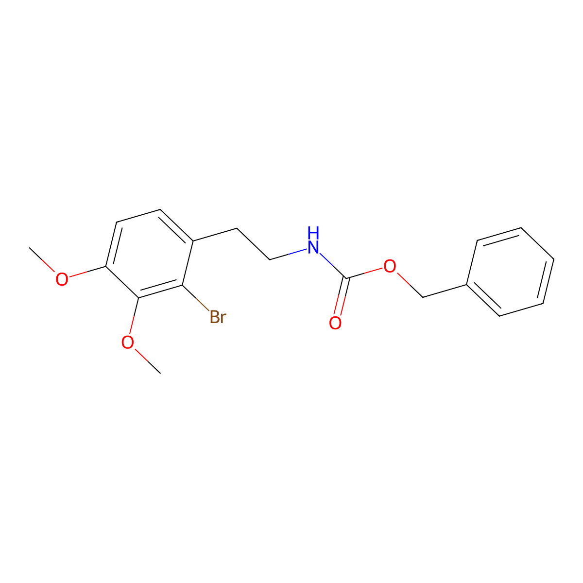 benzyl N-[2-(2-bromo-3,4-dimethoxyphenyl)ethyl]carbamate molecular structure, CAS 2680730-99-6