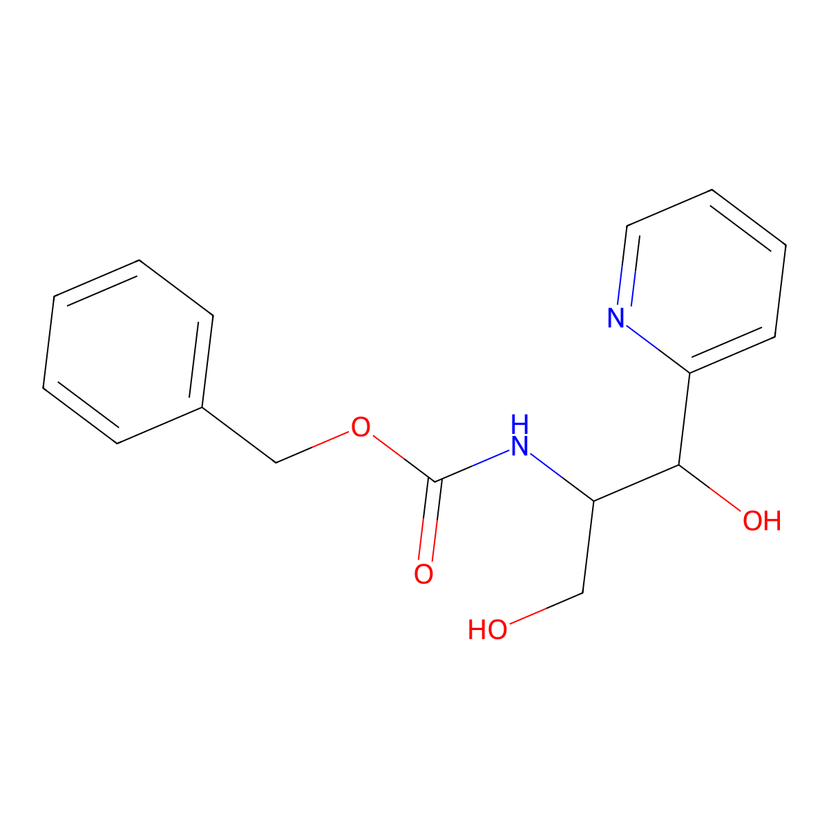 benzyl N-[1,3-dihydroxy-1-(pyridin-2-yl)propan-2-yl]carbamate molecular structure, CAS 2680731-33-1