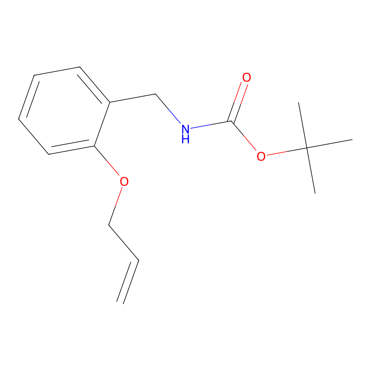 tert-butyl N-{[2-(prop-2-en-1-yloxy)phenyl]methyl}carbamate molecular structure, CAS 2680731-42-2
