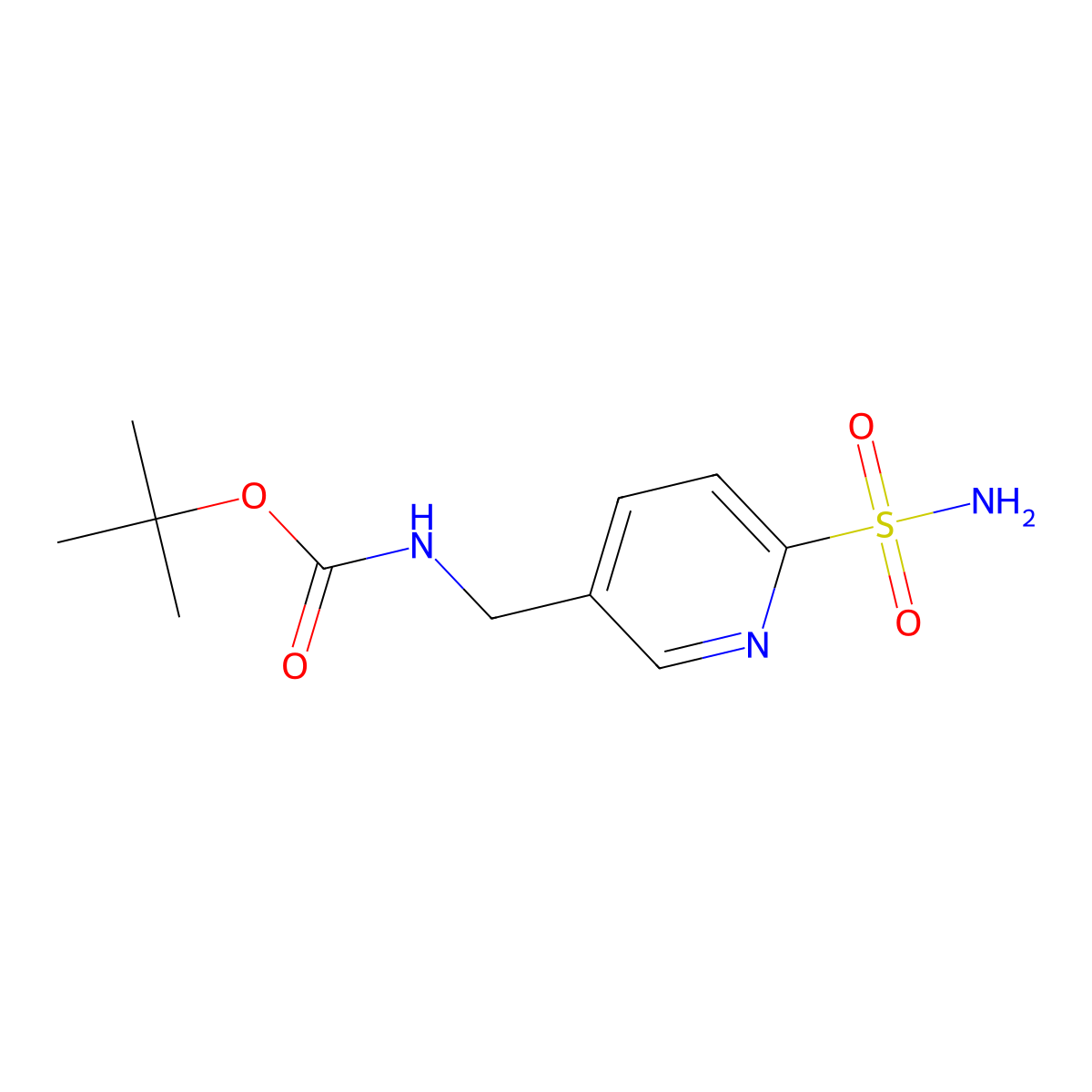 tert-butyl N-[(6-sulfamoylpyridin-3-yl)methyl]carbamate molecular structure, CAS 2680731-51-3
