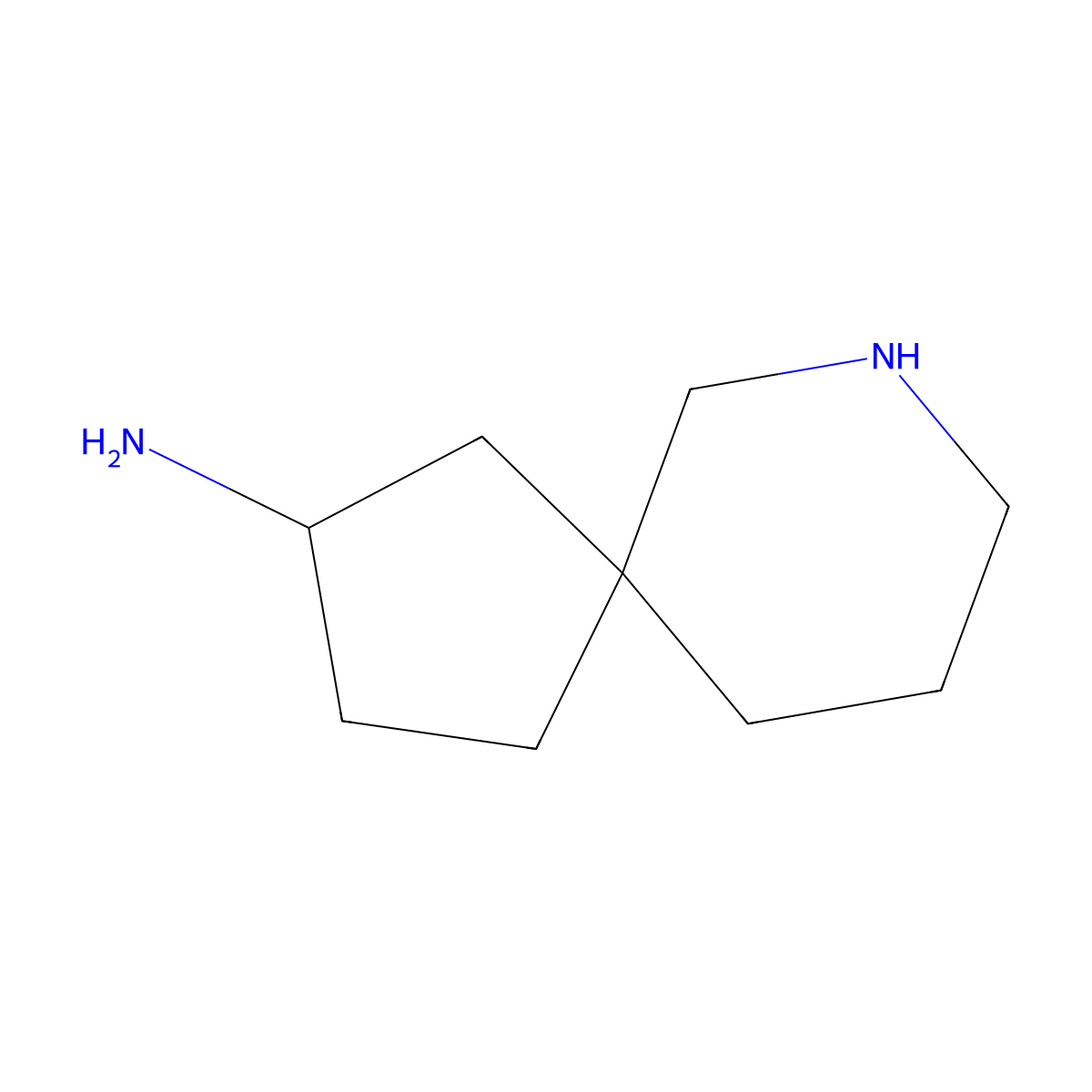 7-Azaspiro[4.5]decan-2-amine molecular structure, CAS 2680731-63-7
