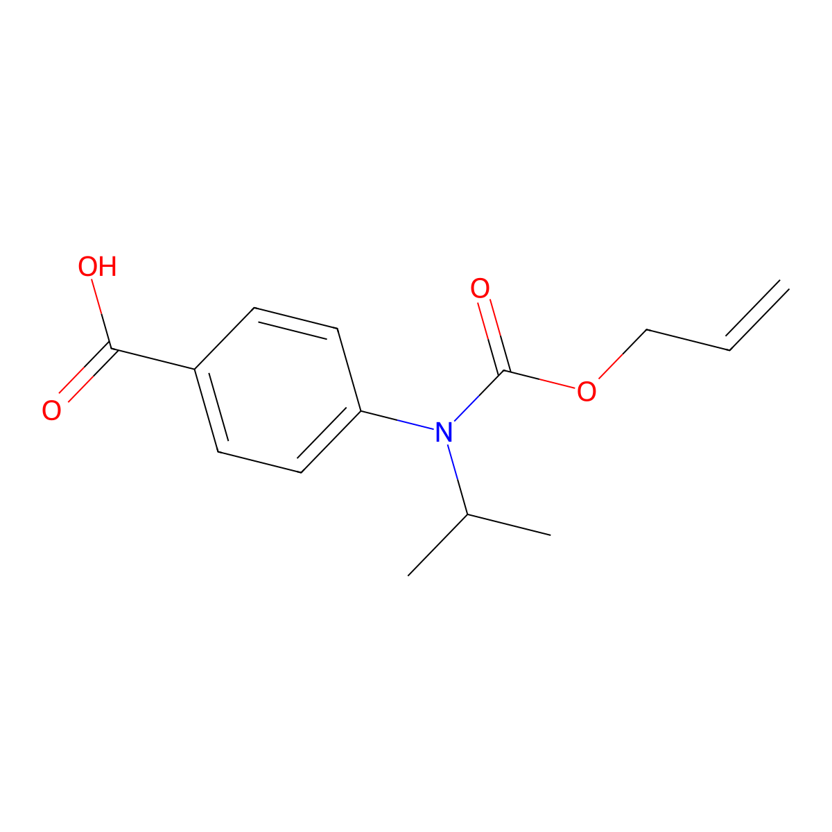 4-{[(Prop-2-en-1-yloxy)carbonyl](propan-2-yl)amino}benzoic acid molecular structure, CAS 2680731-64-8