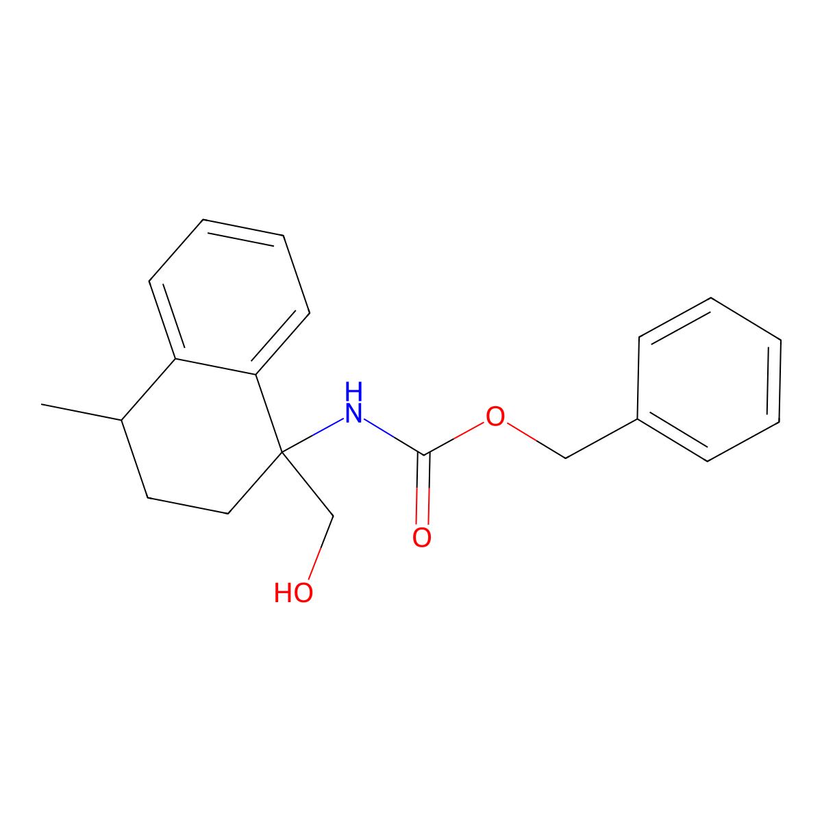 benzyl N-[1-(hydroxymethyl)-4-methyl-1,2,3,4-tetrahydronaphthalen-1-yl]carbamate molecular structure, CAS 2680731-74-0