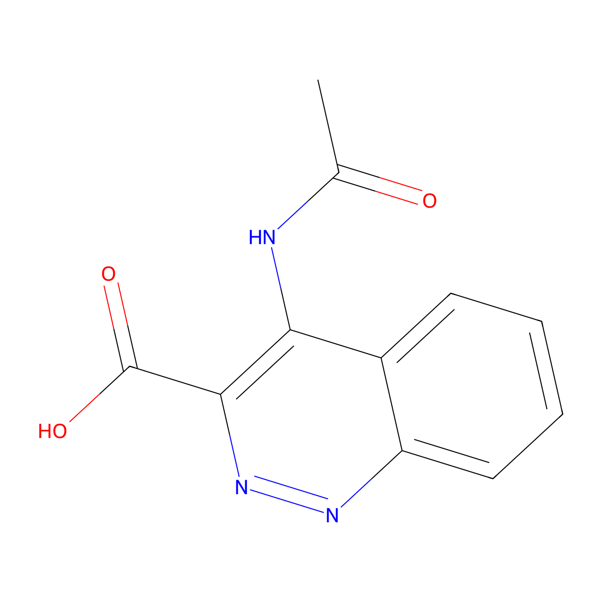 4-Acetamidocinnoline-3-carboxylic acid molecular structure, CAS 2680731-97-7